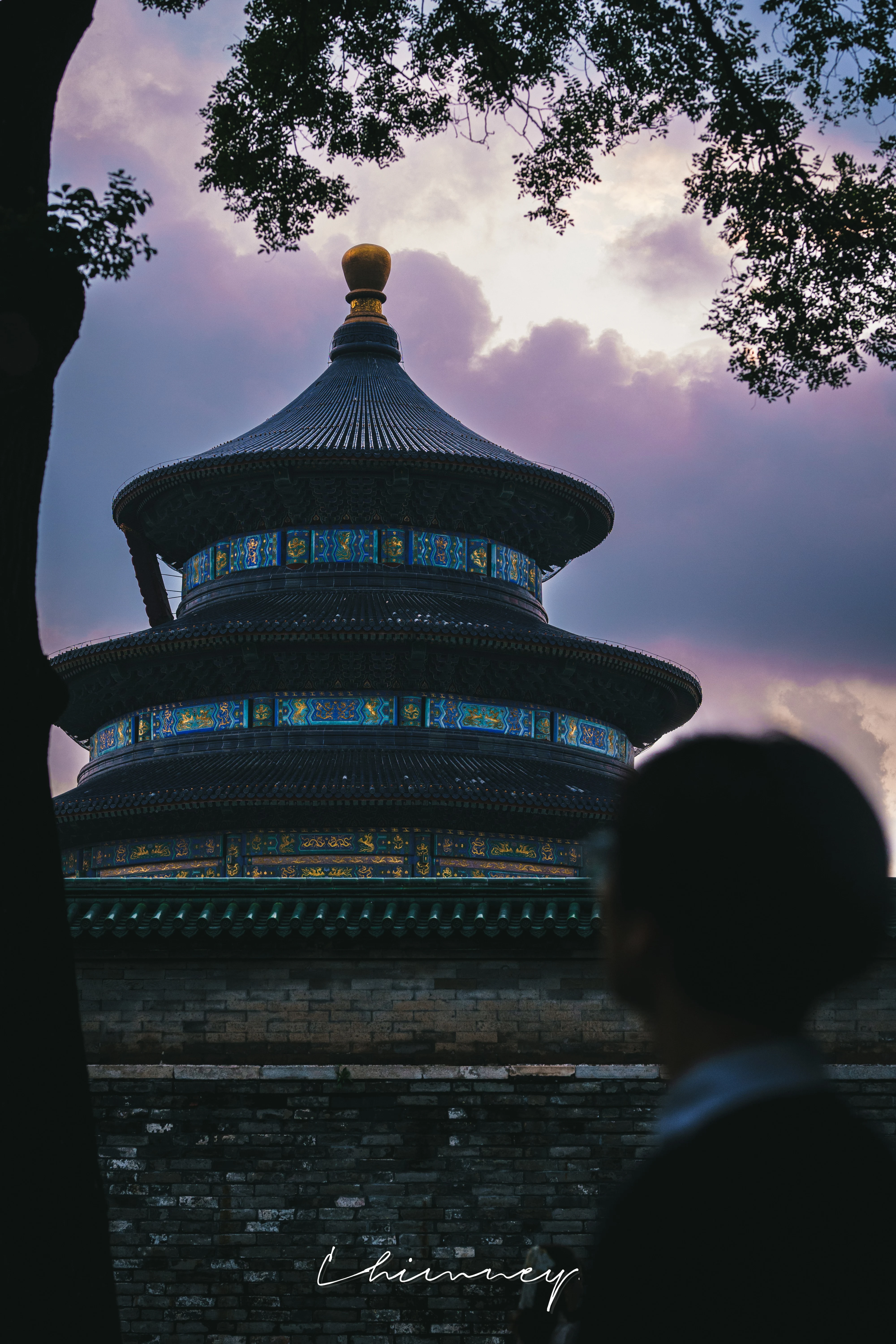 祈年殿收起蓝金色的黄昏